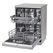 LG Dishwasher, TrueSteam?, 14 Place Settings, QuadWash?, EasyRack? Plus, ThinQ? (Wi-Fi), Inverter Direct Drive?, Silver, DFB532FP