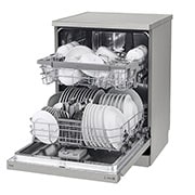 LG Dishwasher, TrueSteam?, 14 Place Settings, QuadWash?, EasyRack? Plus, ThinQ? (Wi-Fi), Inverter Direct Drive?, Silver, DFB532FP