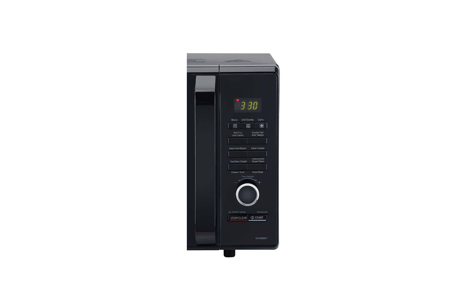 LG 28 L All-In-One Convection Microwave Oven with Diet Fry?, 251 Auto Cook Menu, Roti Basket, Health Plus Menu, Black, MC2886BHT