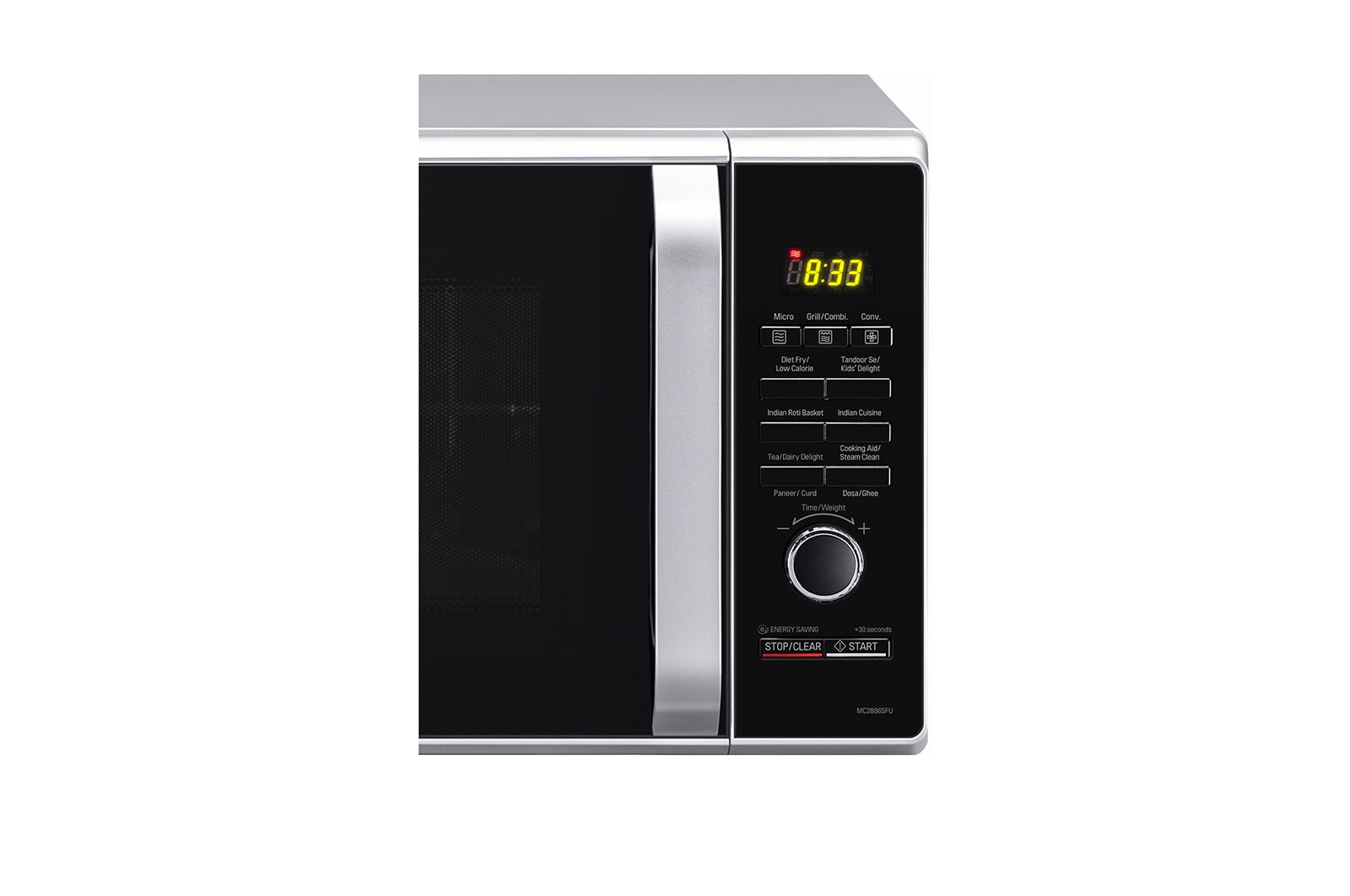 LG 28 L All-In-One Convection Microwave Oven with Motorised Rotisserie, Diet Fry?, 251 Auto Cook Menu, Silver, MC2886SFU