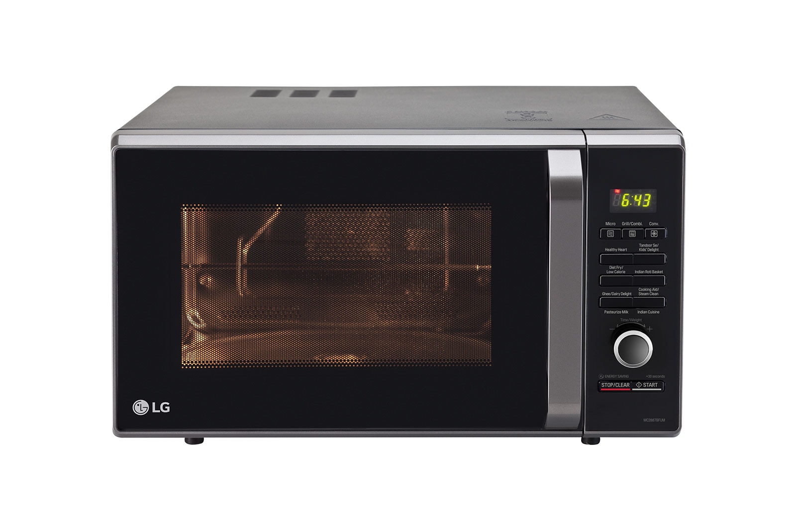 LG MC2887BFUM convection microwave front view