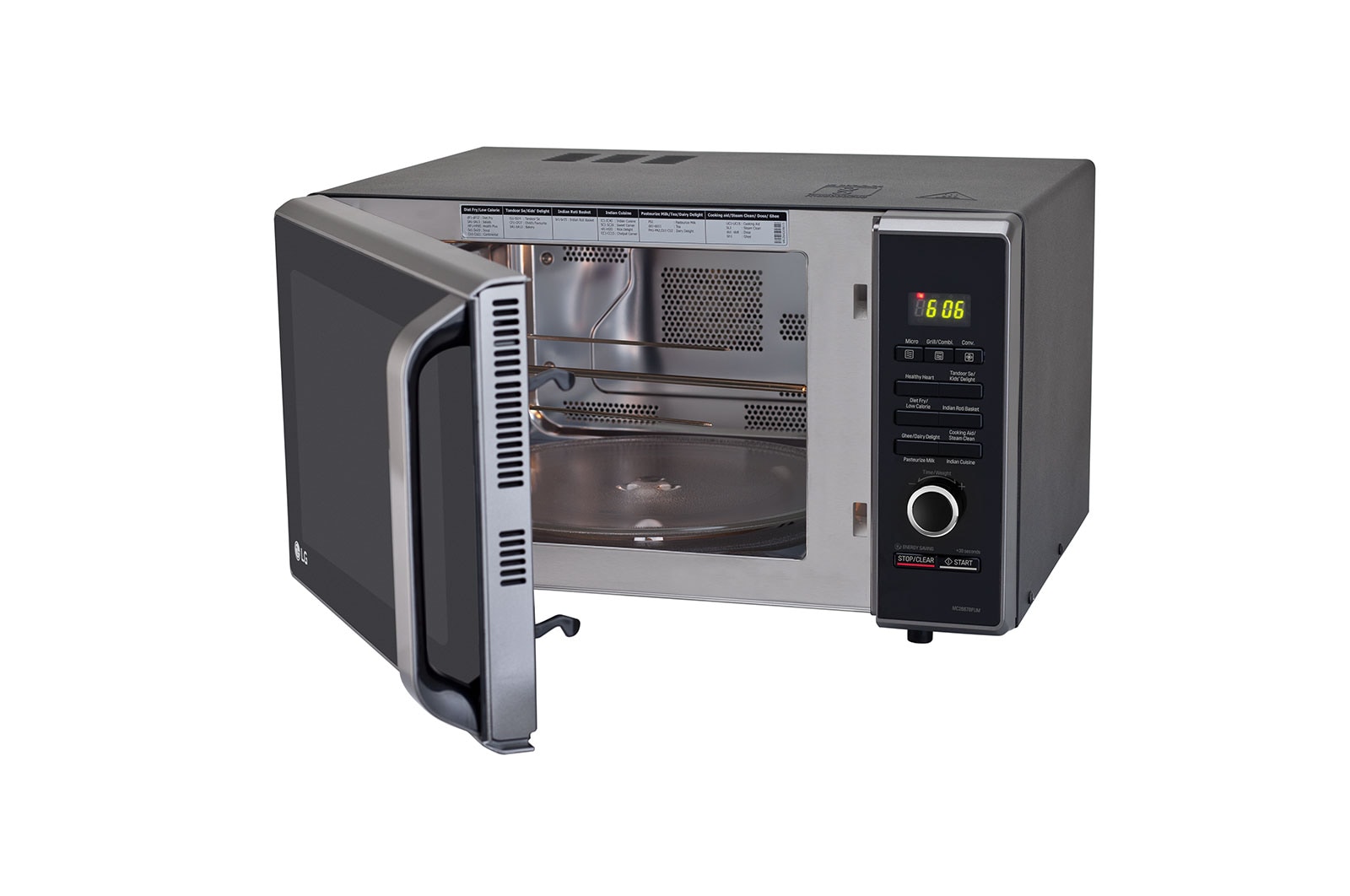 LG 28 L Convection Microwave Oven with 271 Auto Cook Menu, Motorised Rotisserie, Roti Basket, Diet Fry? ( Black), MC2887BFUM