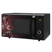 LG 28 L Charcoal Convection Microwave Oven with 301 Auto Cook Menu, Motorised Rotisserie, Floral Black, MJ2887BWUM