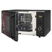 LG 28 L Charcoal Convection Microwave Oven with 301 Auto Cook Menu, Motorised Rotisserie, Floral Black, MJ2887BWUM