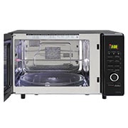 LG 28 L Charcoal Convection Microwave Oven with 301 Auto Cook Menu, Motorised Rotisserie, Floral Black, MJ2887BWUM