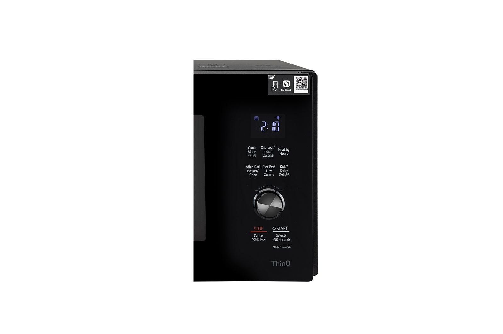 LG 28 L Scan-To-Cook Charcoal Convection Microwave Oven with 301 Auto Cook Menu, Healthy Heart, Motorised Rotisserie, Black, MJEN286UFW