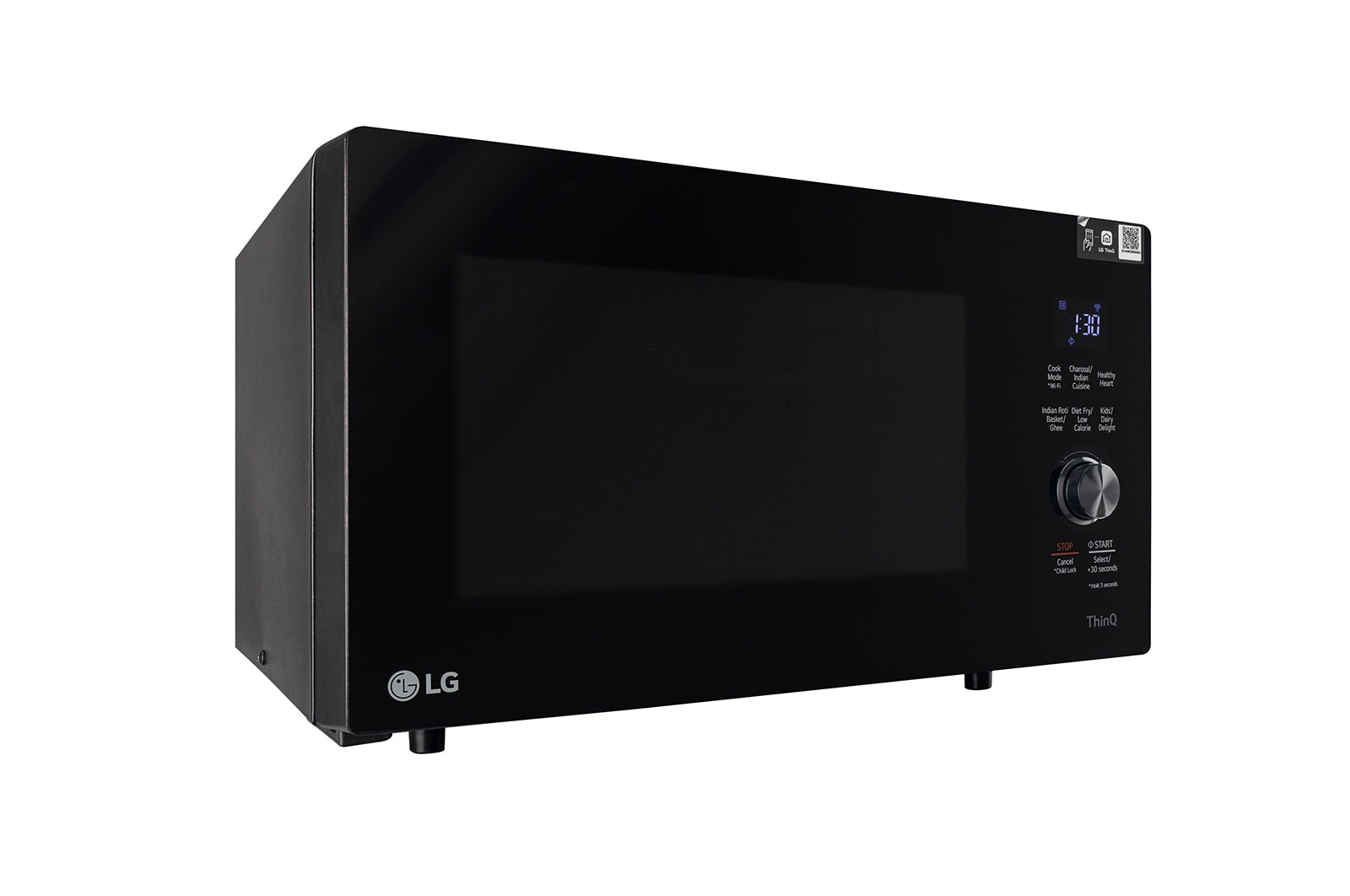 LG 28 L Scan-To-Cook Charcoal Convection Microwave Oven with 301 Auto Cook Menu, Healthy Heart, Motorised Rotisserie, Black, MJEN286UFW