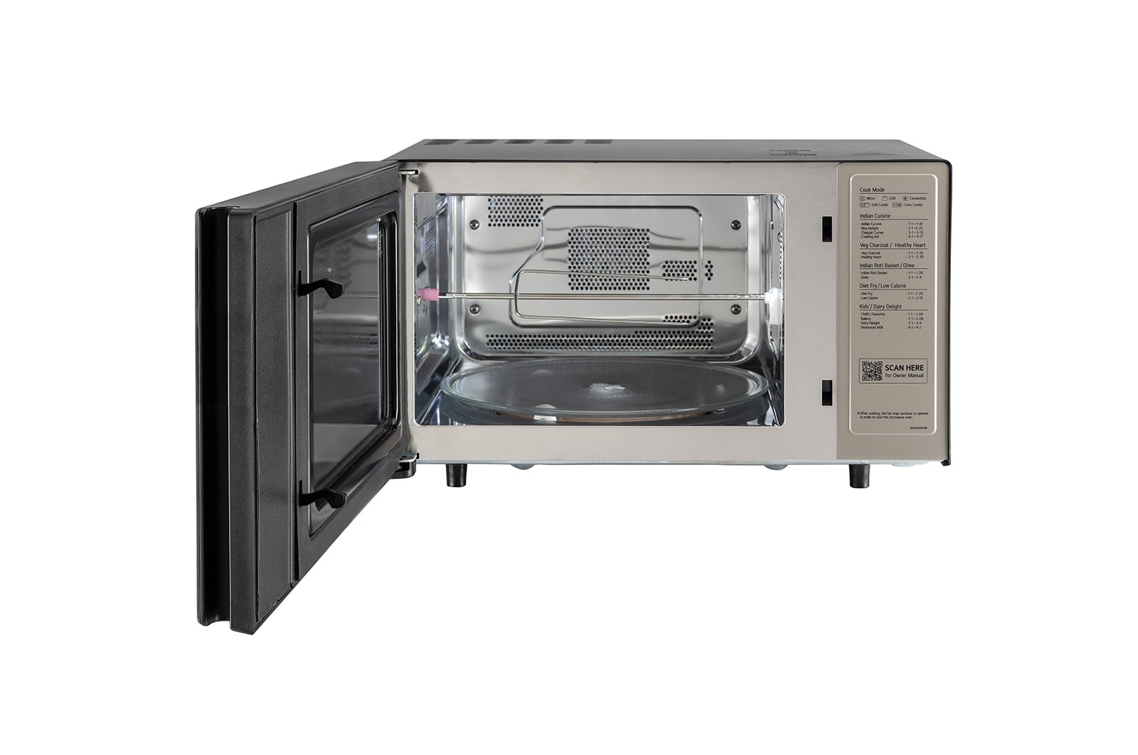LG 28 L Scan-To-Cook Charcoal Countertop Microwave Oven, Wi-Fi, Diet Fry?, Motorised Rotisserie, Healthy Heart?, Black, MJEN286VIW