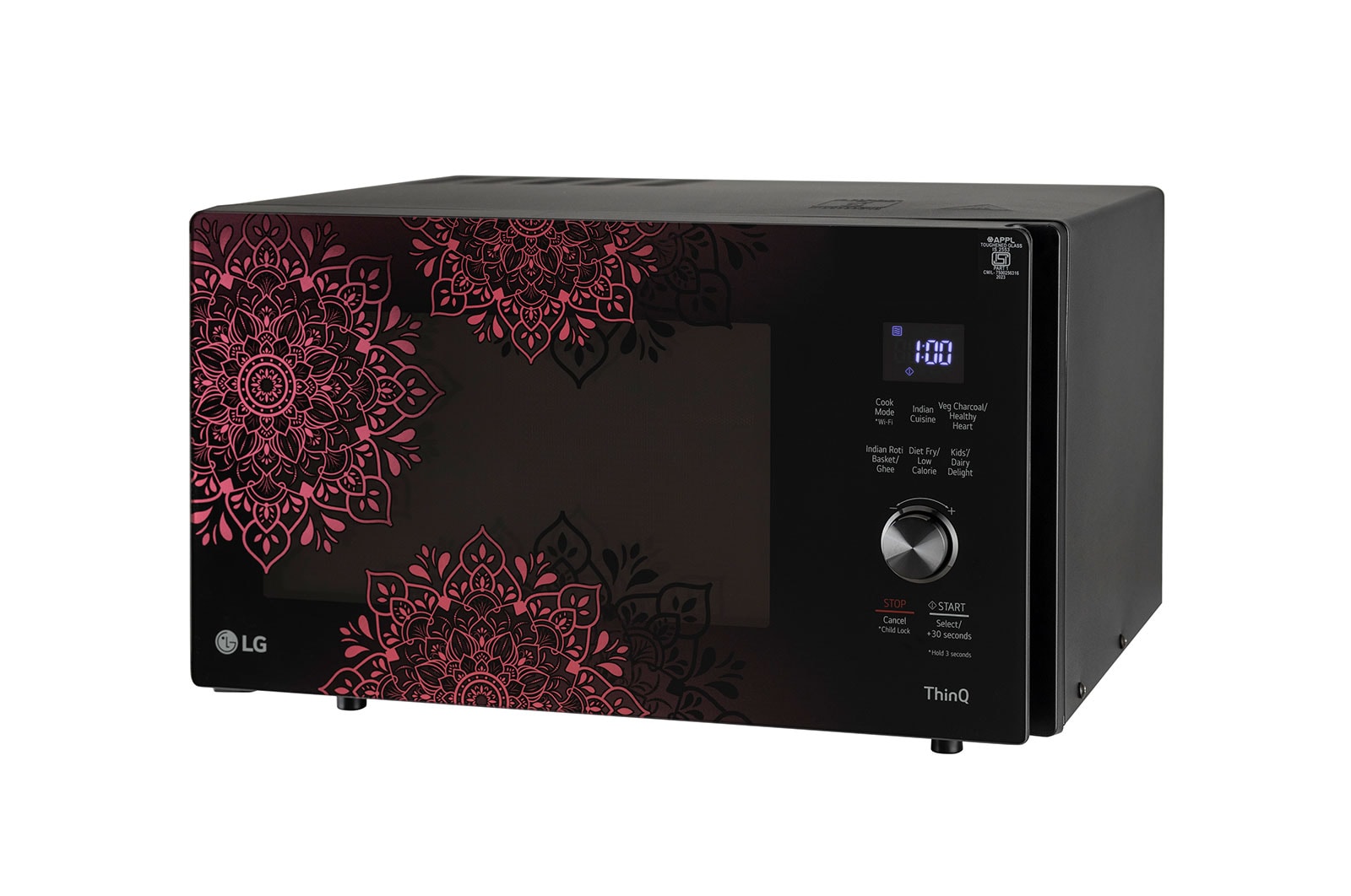 LG 28 L Scan-To-Cook Charcoal Countertop Microwave Oven, Wi-Fi, Diet Fry?, Motorised Rotisserie, Healthy Heart?, Black, MJEN286VIW