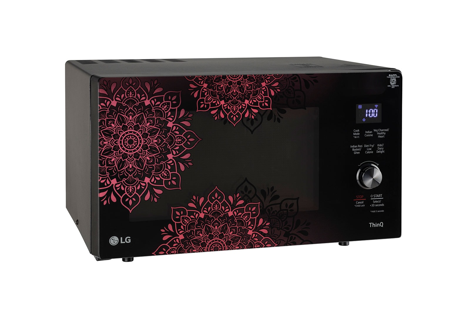 LG 28 L Scan-To-Cook Charcoal Countertop Microwave Oven, Wi-Fi, Diet Fry?, Motorised Rotisserie, Healthy Heart?, Black, MJEN286VIW