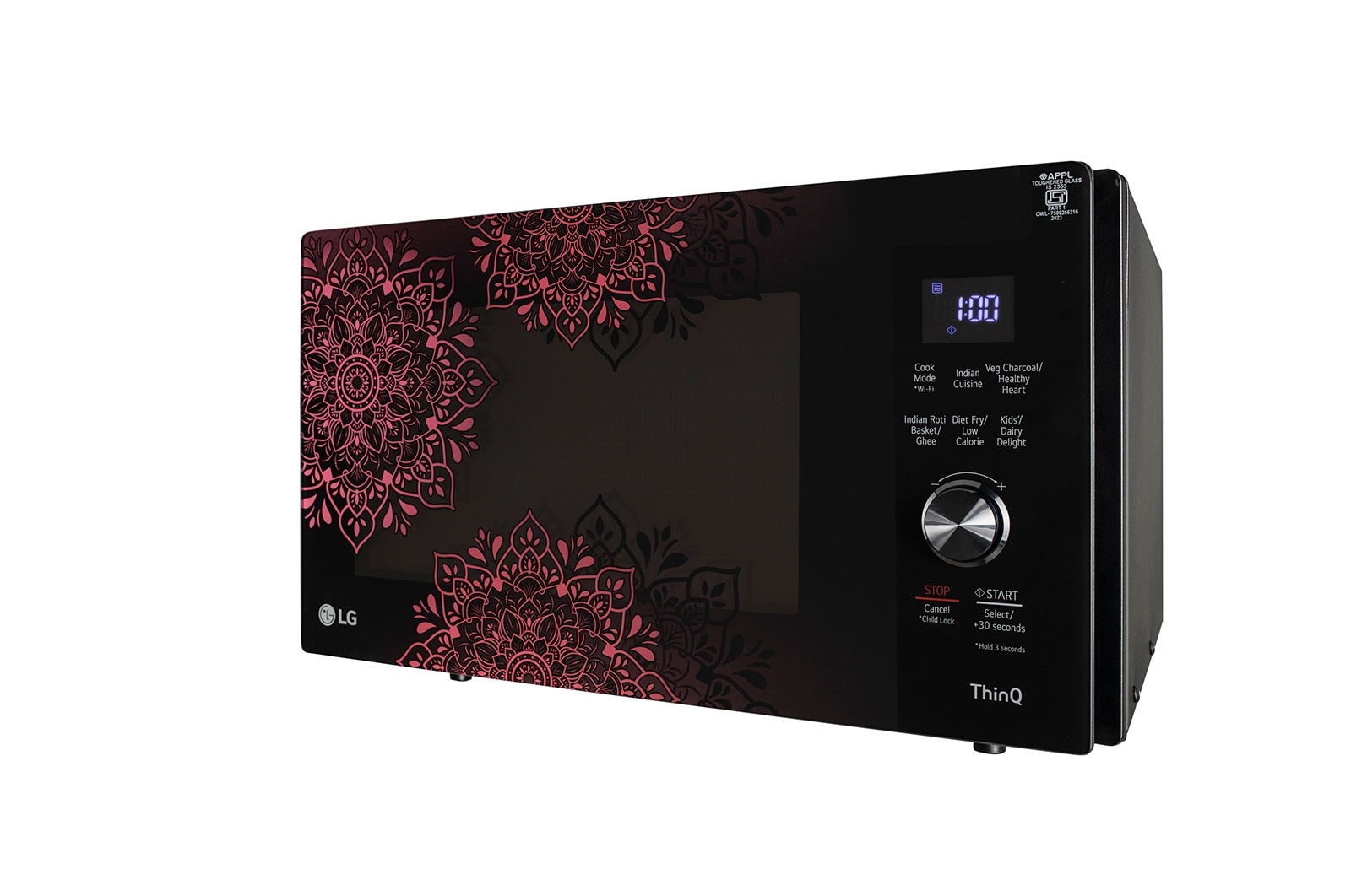 LG 28 L Scan-To-Cook Charcoal Countertop Microwave Oven, Wi-Fi, Diet Fry?, Motorised Rotisserie, Healthy Heart?, Black, MJEN286VIW