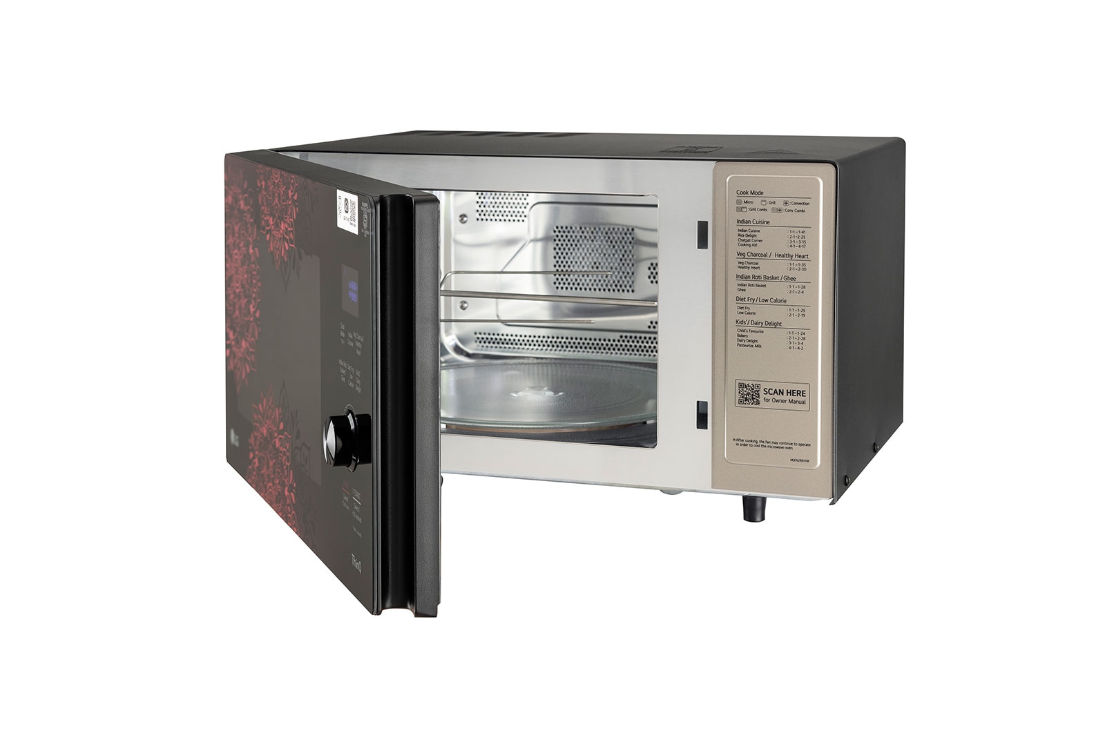 LG 28 L Scan-To-Cook Charcoal Countertop Microwave Oven, Wi-Fi, Diet Fry?, Motorised Rotisserie, Healthy Heart?, Black, MJEN286VIW