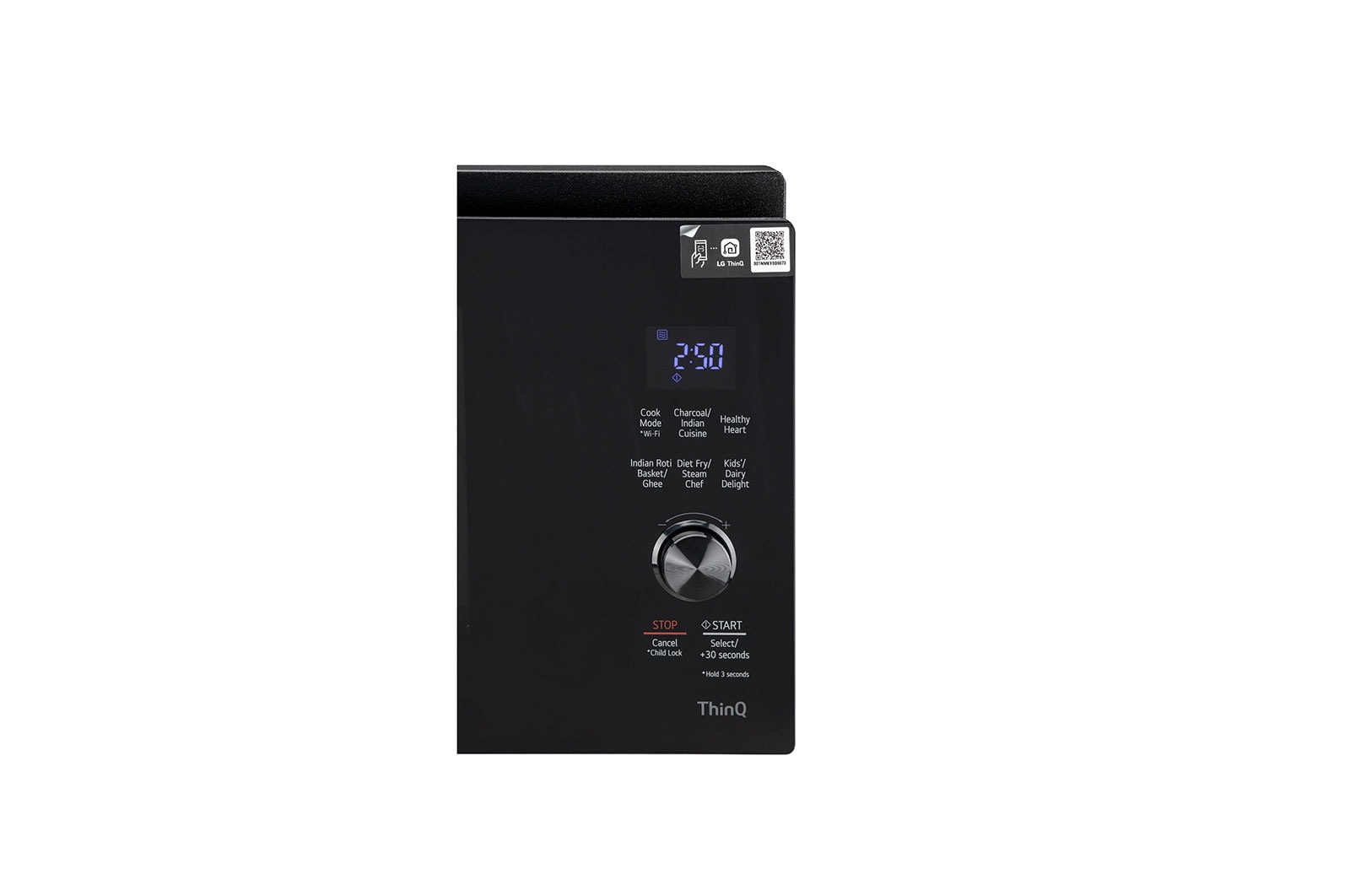 LG 32 L Scan-To-Cook Charcoal Microwave Oven with Healthy Heart?, Charcoal Lighting Heater, Motorised Rotisserie, Black, MJEN326SFW