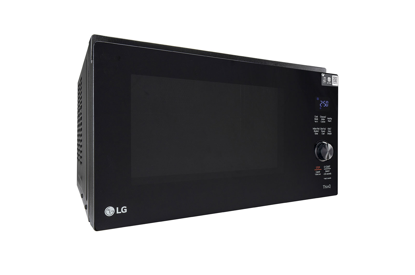 LG 32 L Scan-To-Cook Charcoal Microwave Oven with Healthy Heart?, Charcoal Lighting Heater, Motorised Rotisserie, Black, MJEN326SFW