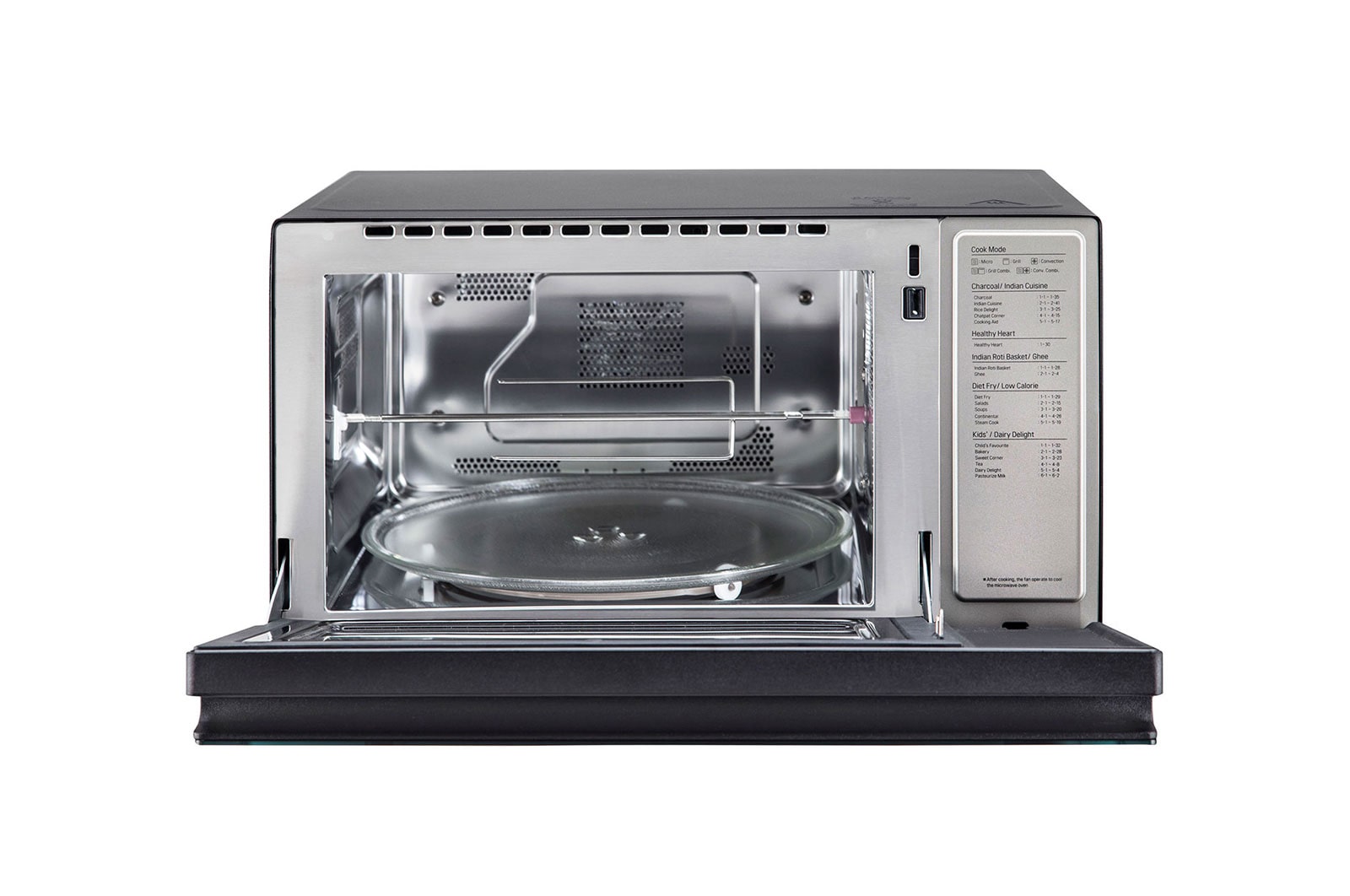 LG 32 L All-in-One NeoChef Charcoal Convection Microwave Oven with Healthy Heart, Diet Fry, Motorised Rotisserie, Black, MJEN326UL