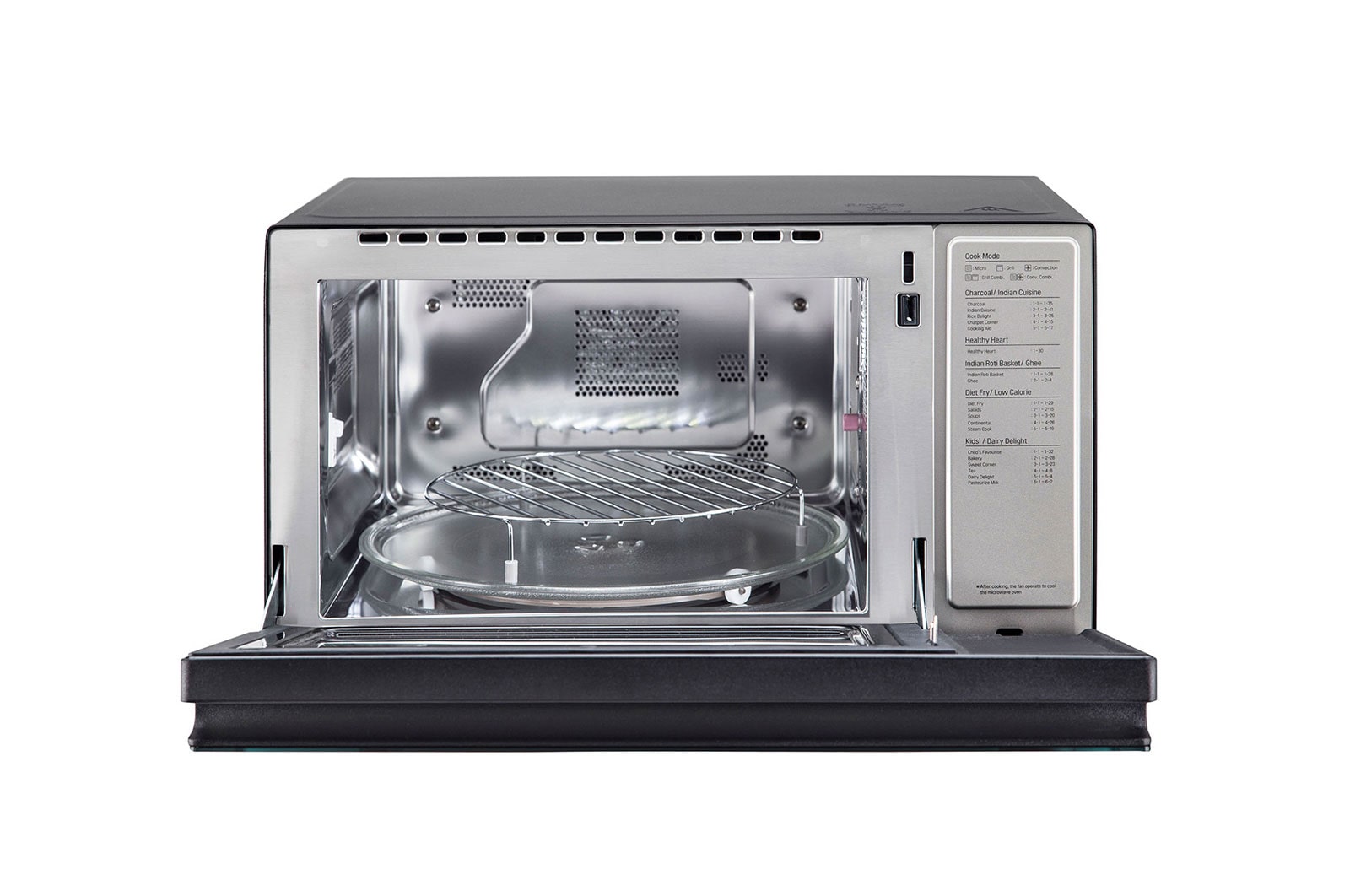 LG 32 L All-in-One NeoChef Charcoal Convection Microwave Oven with Healthy Heart, Diet Fry, Motorised Rotisserie, Black, MJEN326UL