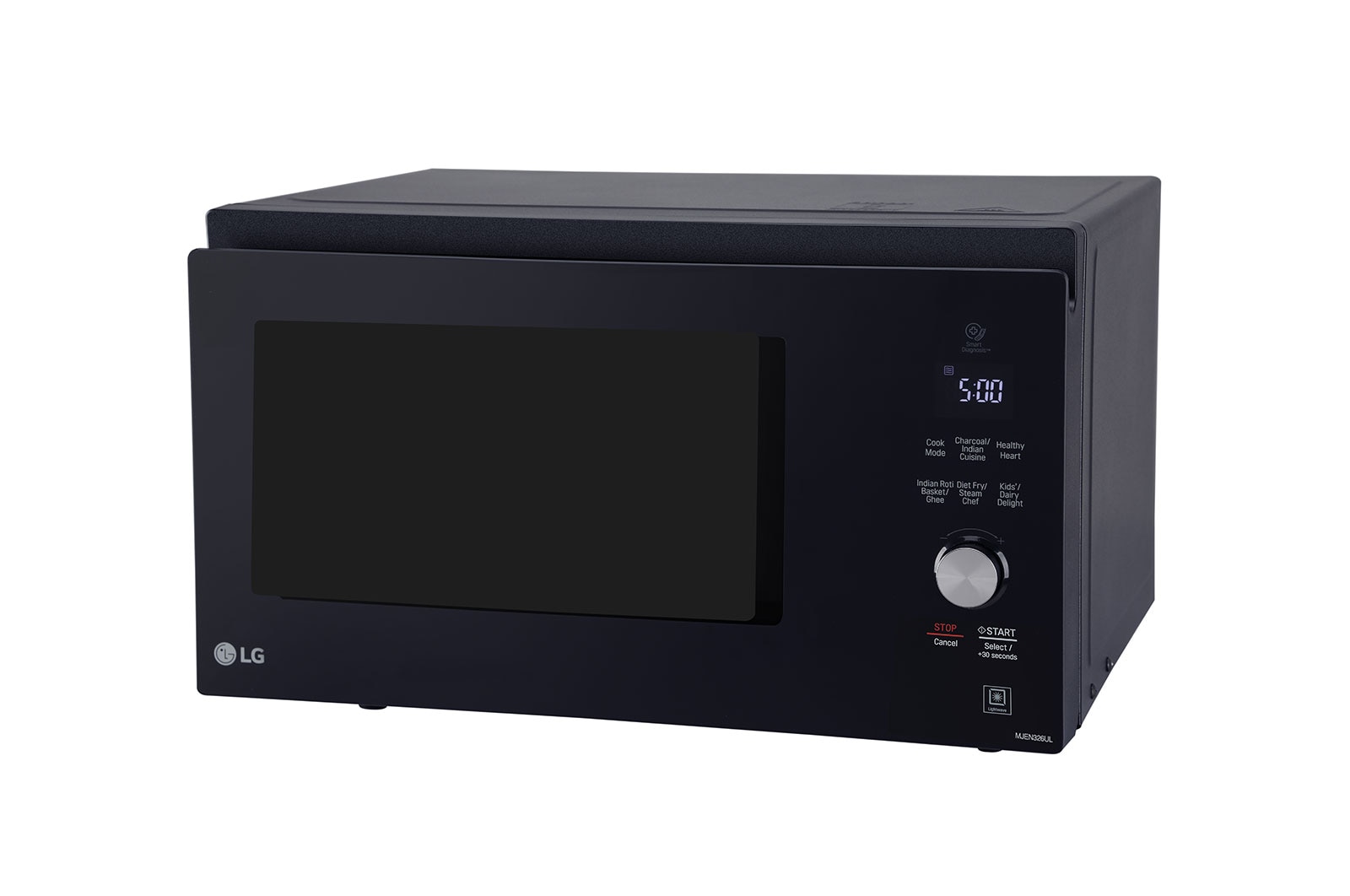 LG 32 L All-in-One NeoChef Charcoal Convection Microwave Oven with Healthy Heart, Diet Fry, Motorised Rotisserie, Black, MJEN326UL