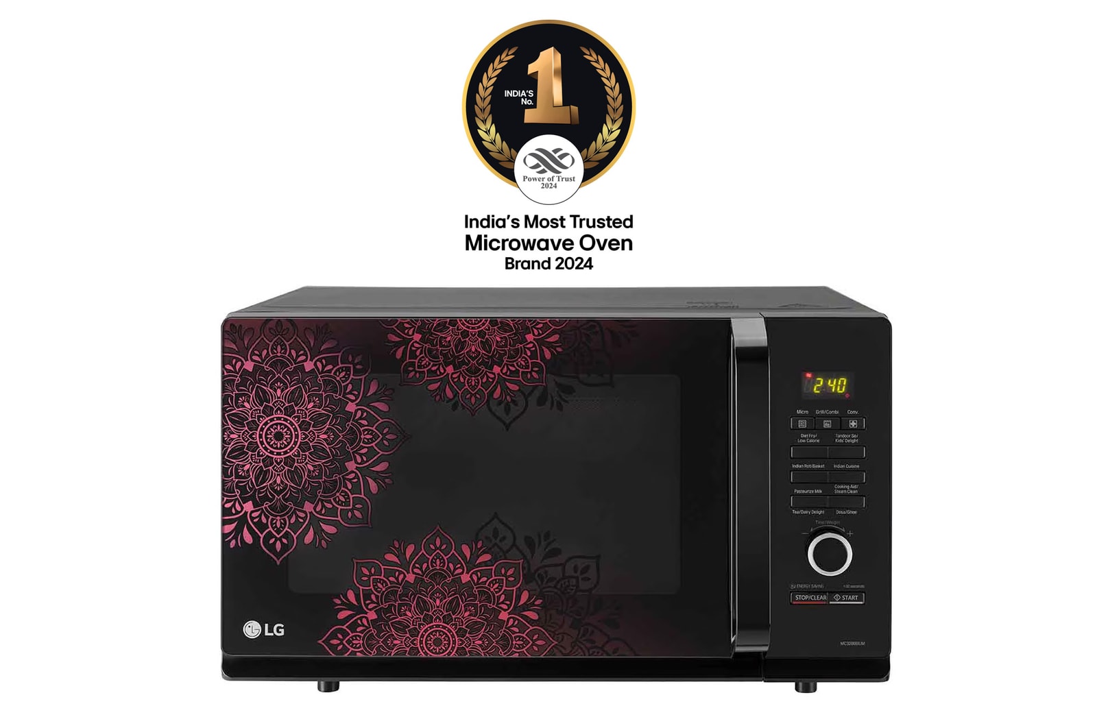 LG MC3286BIUM convection microwave front view