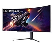 LG 45(114.3cm) UltraGear? OLED Curved Gaming Monitor WQHD with 240Hz Refresh Rate 0.03ms (GtG) Response Time, 45GR95QE-B