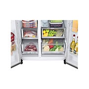 LG Knock Twice, See Inside, 674L InstaView Door-in-Door?, Side-by-Side Refrigerator with Inverter Linear Compressor, DoorCooling+?, GC-X257CSES