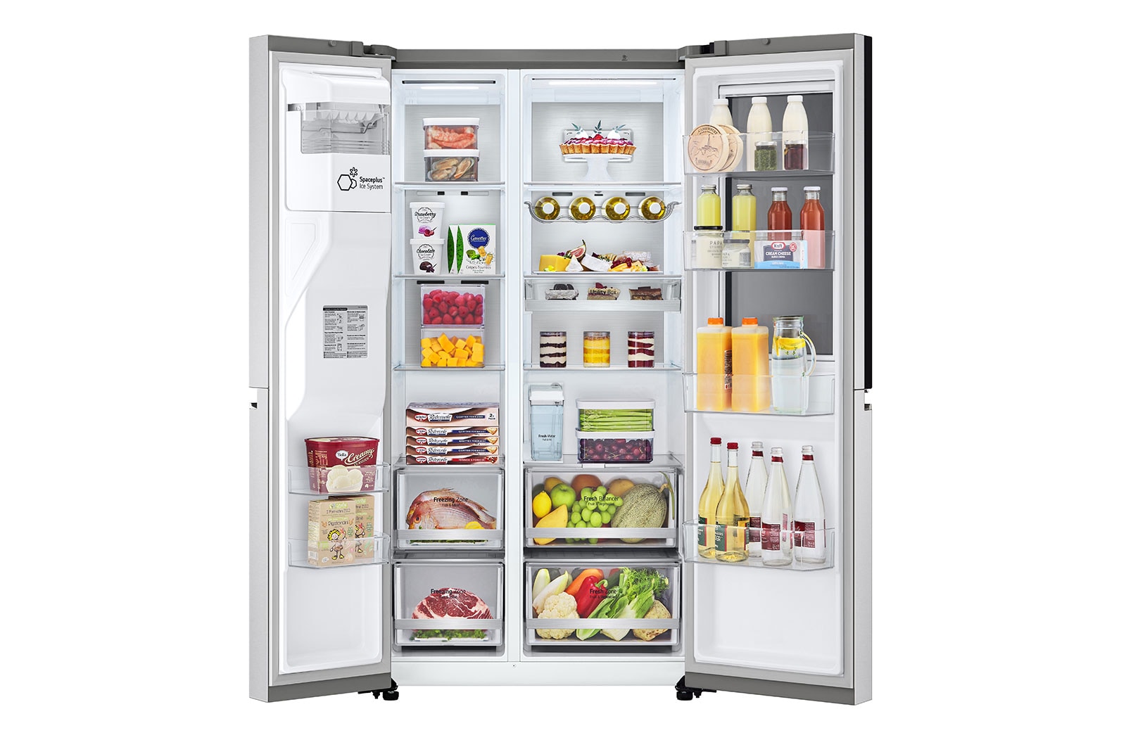 LG Knock Twice, See Inside, 674L InstaView Door-in-Door?, Side-by-Side Refrigerator with Inverter Linear Compressor, DoorCooling+?, GC-X257CSES