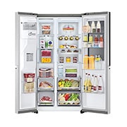 LG Knock Twice, See Inside, 674L InstaView Door-in-Door?, Side-by-Side Refrigerator with Inverter Linear Compressor, DoorCooling+?, GC-X257CSES