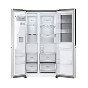 LG 635L Side-by-Side Refrigerator, InstaView Door-in-Door?, Brushed Steel Finish, 3 Star, GL-X257ABSX