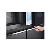 LG 635L Side-by-Side Refrigerator, InstaView Door-in-Door?, Matte Black Finish, 3 Star, GL-X257AMCX