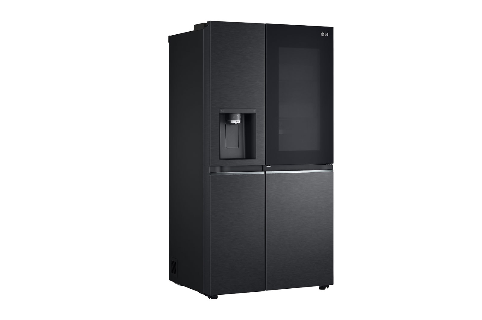 LG 635L Side-by-Side Refrigerator, InstaView Door-in-Door?, Matte Black Finish, 3 Star, GL-X257AMCX