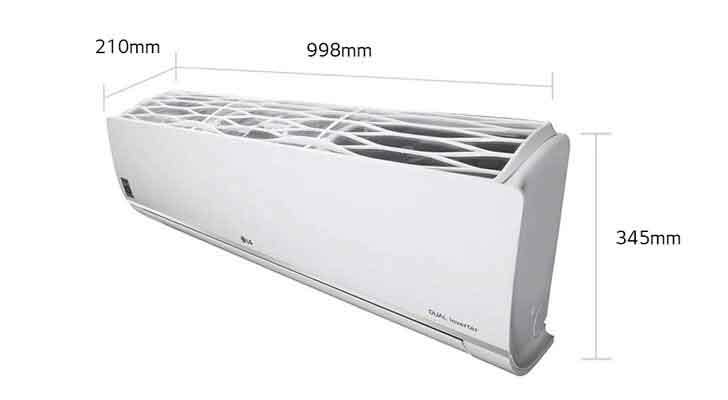 LG
RS-H24VNXE air conditioner dimensions