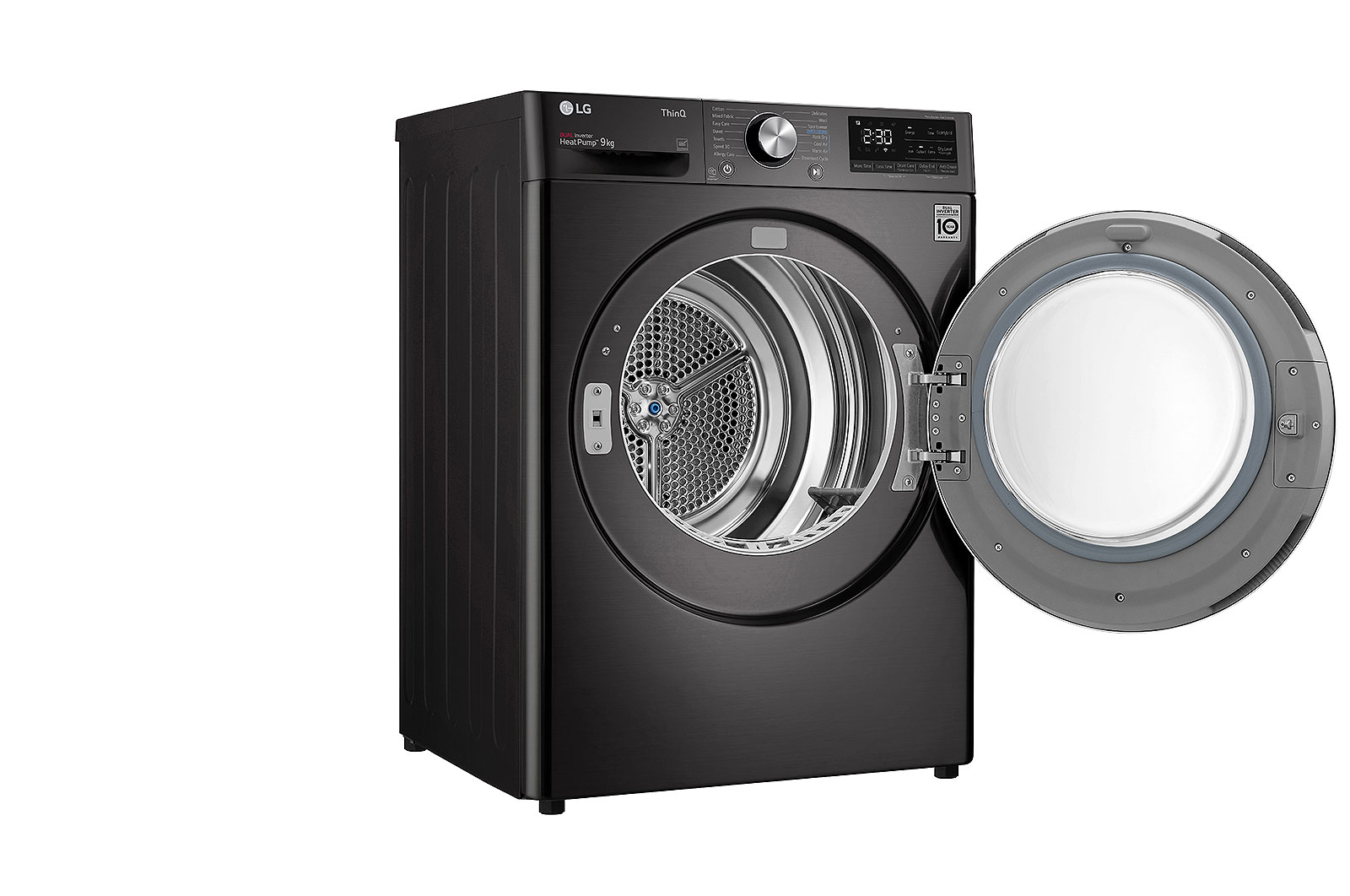 LG 9Kg Dryer, Dual Heat Pump?, Black Steel, DHV09SWB