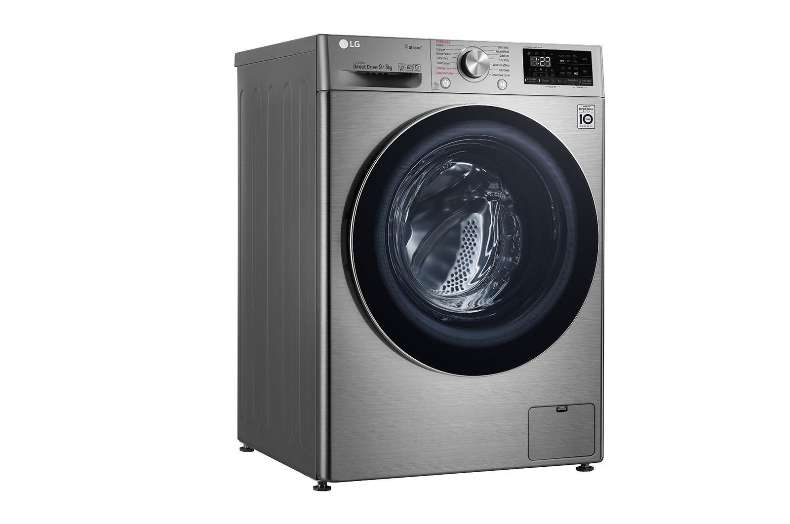 LG 9/5Kg Front Load Washer-Dryer, AI Direct Drive?, Stainless Steel VCM, FHD0905SWS
