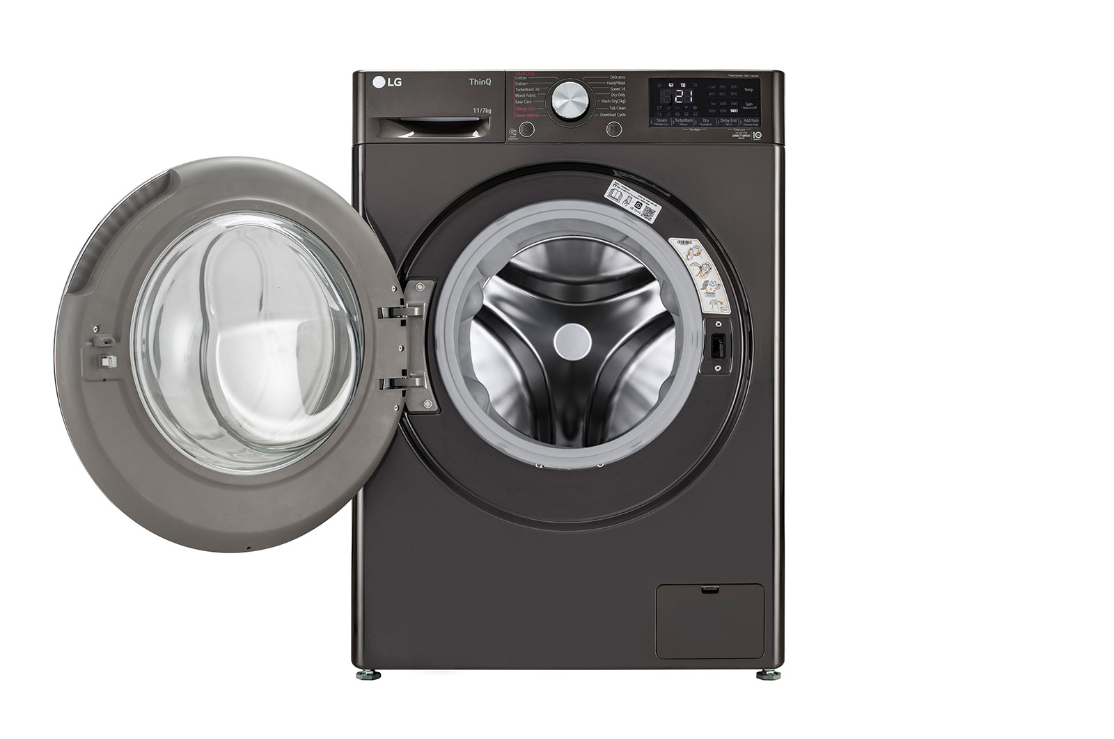 LG 11/7Kg Front Load Washer Dryer, AI Direct Drive?, Black VCM, FHD1107STB