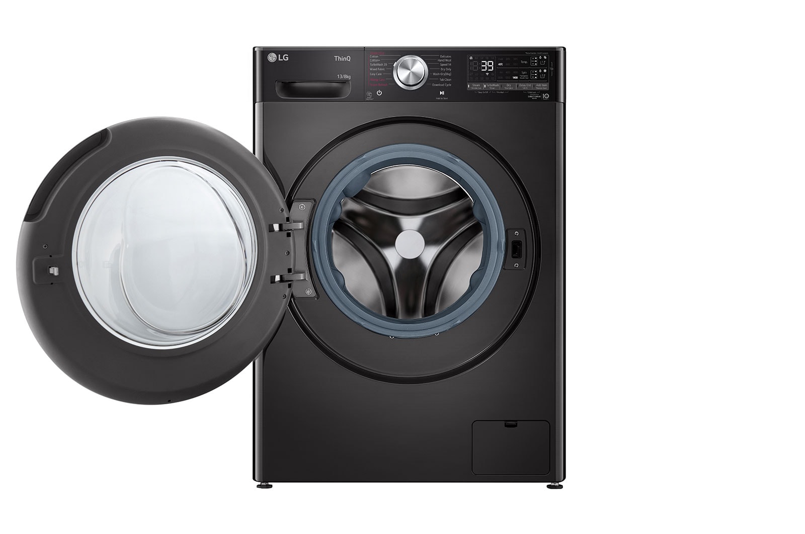 LG 13/08Kg Front Load Washer Dryer, AI Direct Drive?, ez-Dispense, Black VCM, FHD1308STB