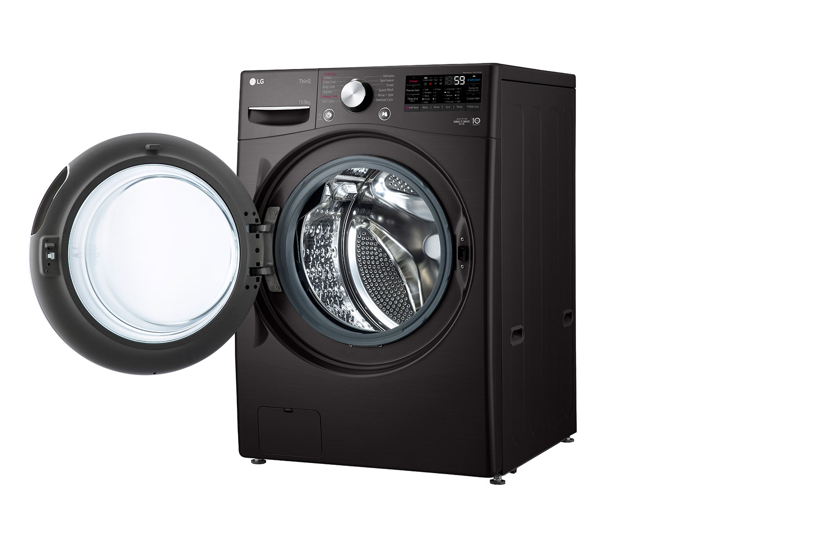 LG 15/8Kg Front Load Washer-Dryer, AI Direct Drive?, Black VCM, FHD1508STB