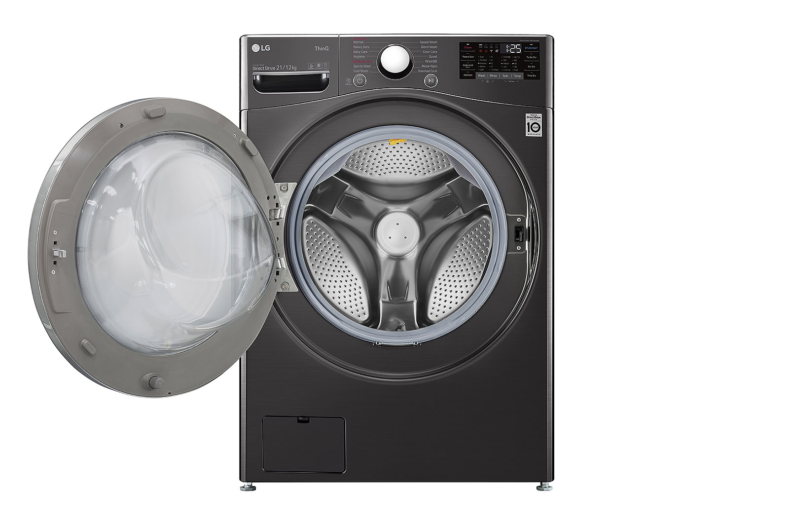 LG 21/12Kg Front Load Washer-Dryer, Inverter Direct Drive?, Black VCM, FHD2112STB