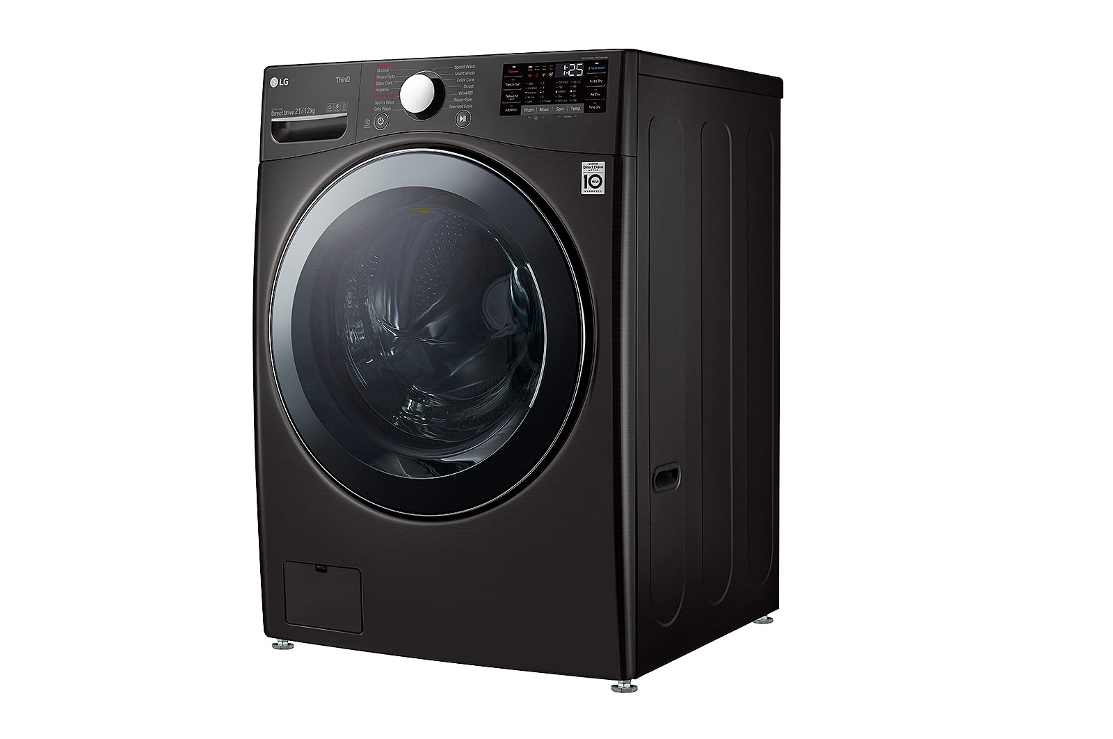 LG 21/12Kg Front Load Washer-Dryer, Inverter Direct Drive?, Black VCM, FHD2112STB