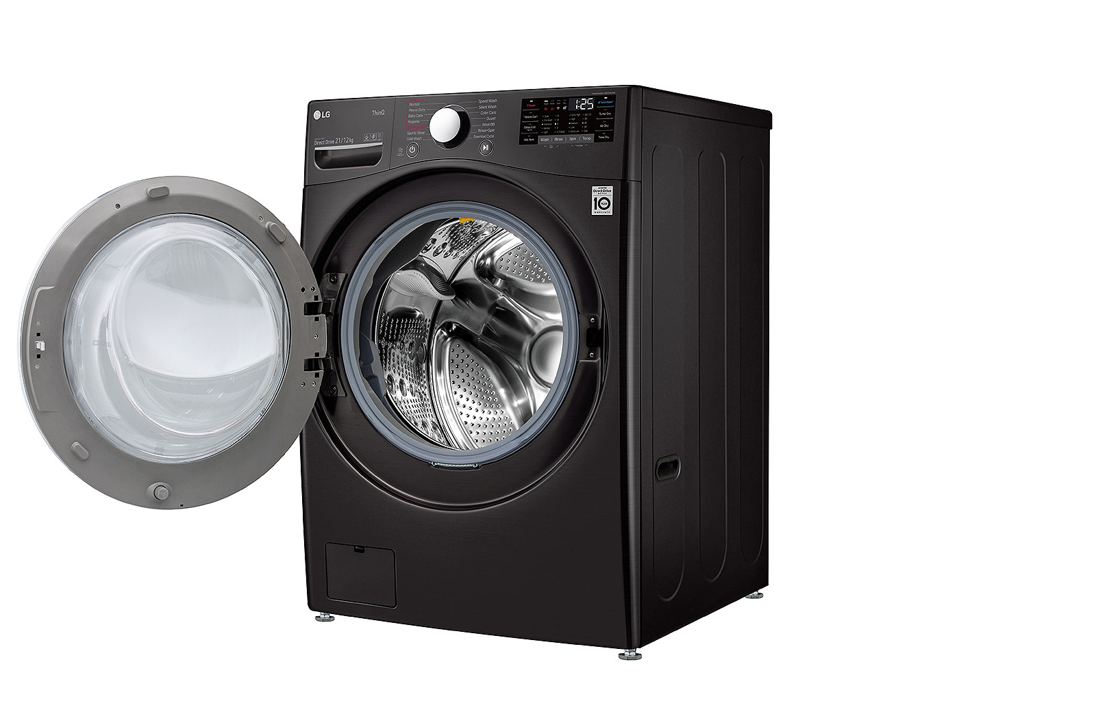 LG 21/12Kg Front Load Washer-Dryer, Inverter Direct Drive?, Black VCM, FHD2112STB