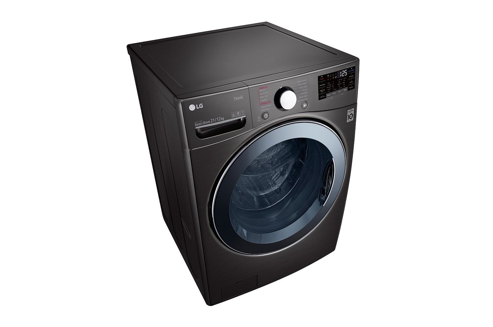 LG 21/12Kg Front Load Washer-Dryer, Inverter Direct Drive?, Black VCM, FHD2112STB