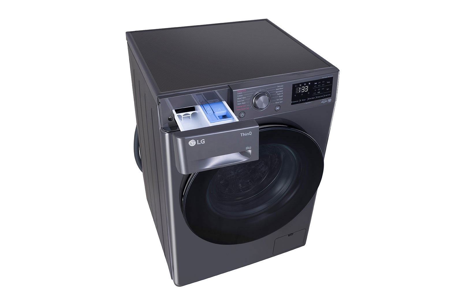 LG 8Kg Front Load Washing Machine, AI Direct Drive?, Steam, Wifi, Middle Black, FHP1208Z5M