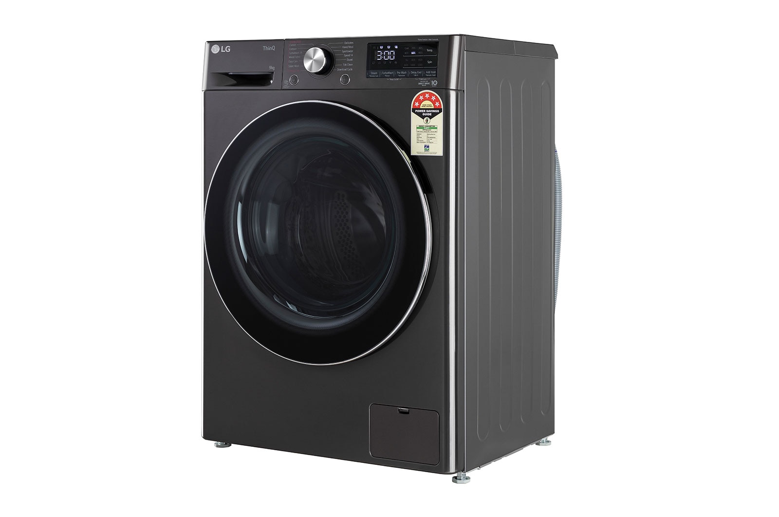 LG 9Kg Front Load Washing Machine, AI Direct Drive?, Black VCM, FHP1209Z9B