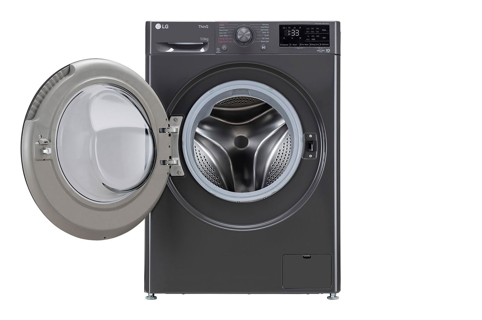 LG 10Kg Front Load Washing Machine, AI Direct Drive?, Middle Black, FHP1410Z5M