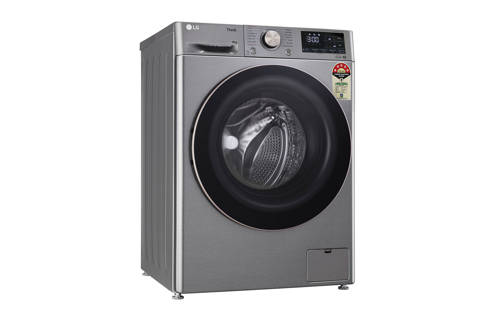 LG 10Kg Front Load Washing Machine, AI Direct Drive?, Platinum Silver, FHP1410Z7P