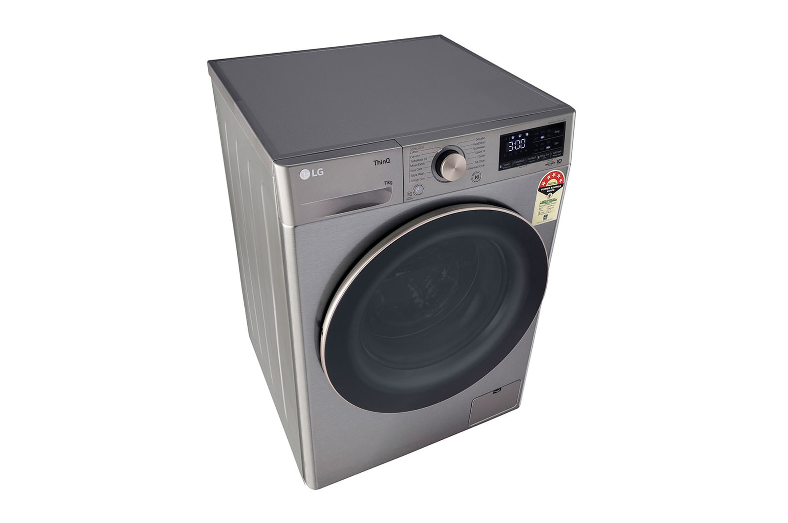 LG 11Kg Front Load Washing Machine, AI Direct Drive?, Platinum Silver, FHP1411Z9P