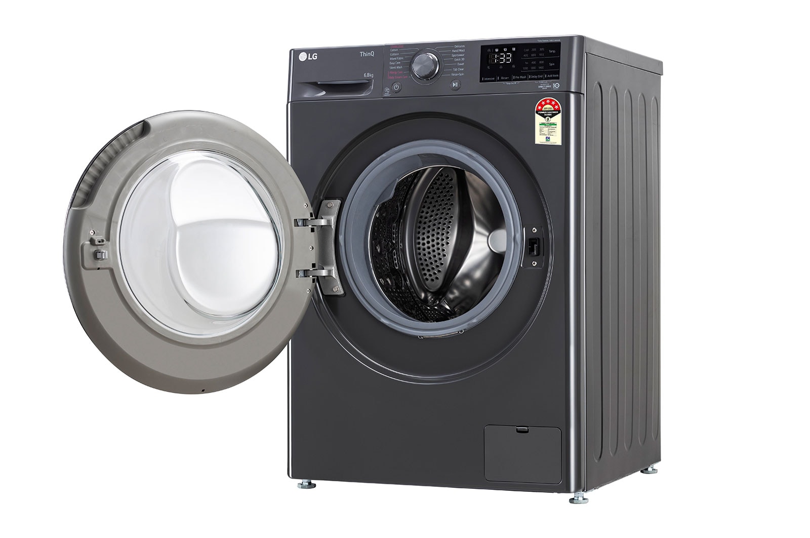 LG 6.5Kg Front Load Washing Machine, AI Direct Drive?, Middle Black, FHV1265Z2M