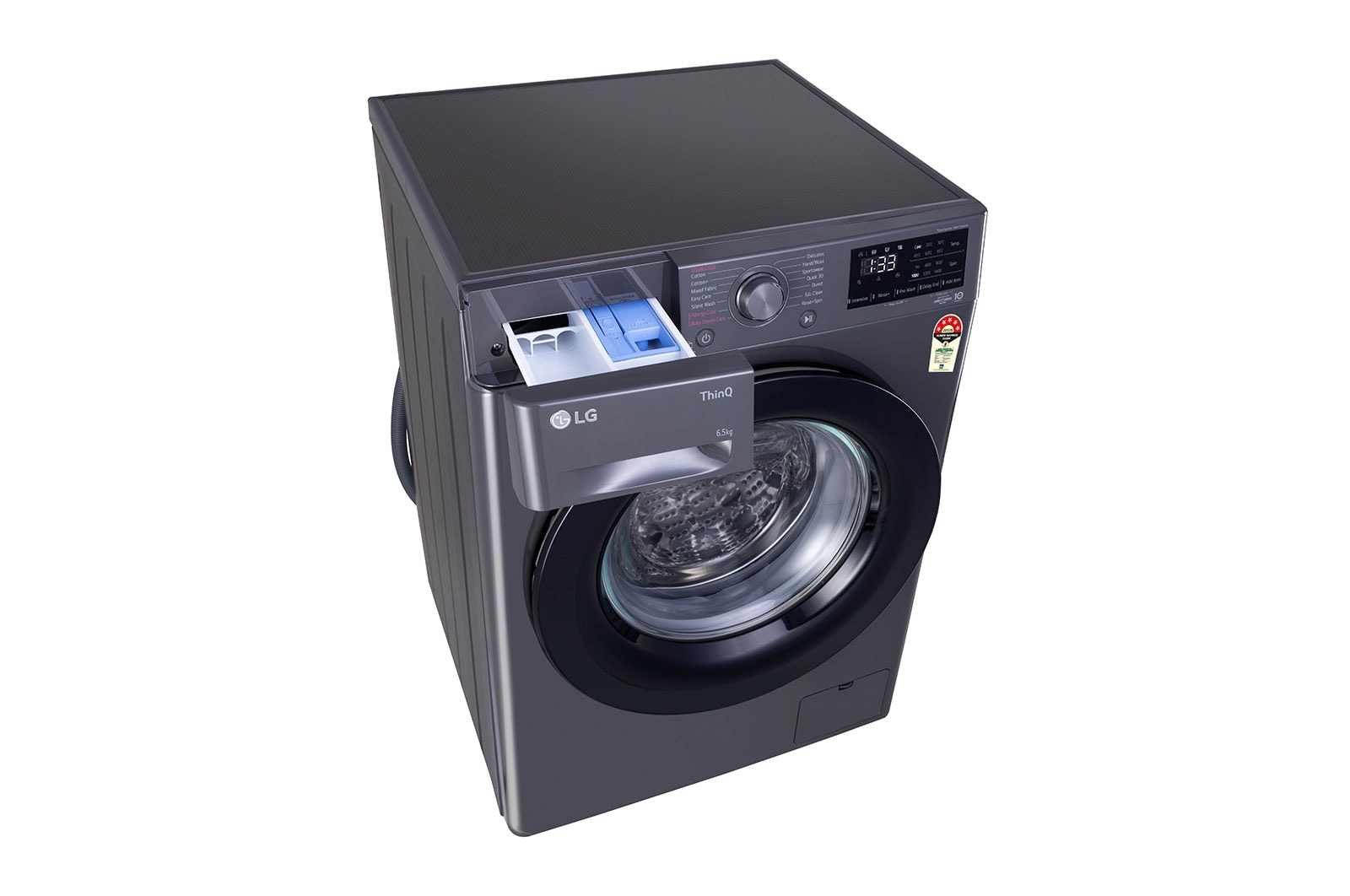 LG 6.5Kg Front Load Washing Machine, AI Direct Drive?, Middle Black, FHV1265Z2M