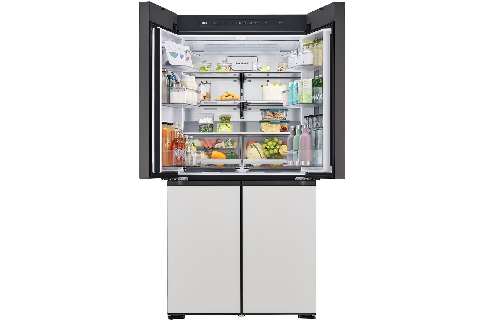 top door open with foods