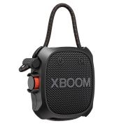 Immagine dello speaker visto da tre quarti verso destra con laccetto sollevato 