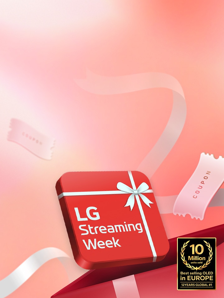 è presente un riquadro rosso con su scritto “LG Streaming Week”.