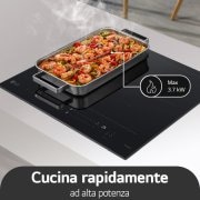 LG Offerta Kit: Forno 100% vapore InstaView 76L Classe A++ e Piano induzione 60cm, Potenza 2,5 ~ 7,4kW, WSED7667M.CBIZ7